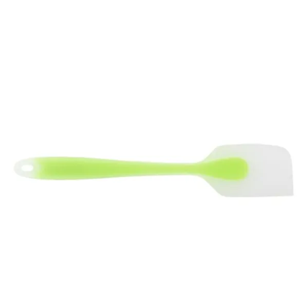 Silikonspatel Genomskinlig Integrerad Hellindad Bärbar Värmebeständig Kök DIY Bakning Matlagningsverktyg Grön
