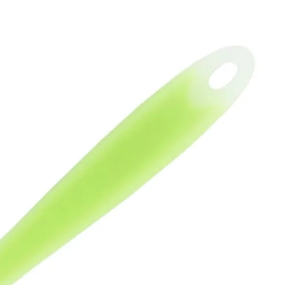 Silikonspatel Genomskinlig Integrerad Hellindad Bärbar Värmebeständig Kök DIY Bakning Matlagningsverktyg Grön