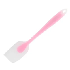 Silikonspatel Genomskinlig Integrerad Hellindad Bärbar Värmebeständig Kök Gör-det-själv Bakning Matlagningsverktyg Rosa