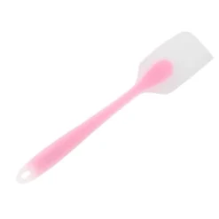 Silikonspatel Genomskinlig Integrerad Hellindad Bärbar Värmebeständig Kök Gör-det-själv Bakning Matlagningsverktyg Rosa