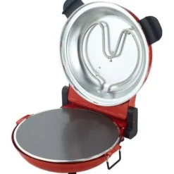 Sirge OSOLEMIO Pizzaugn - 1200 W elektrisk PIZZA - 400°C - RÖD - diameter 30 cm - SVART eldfast sten utan färgning