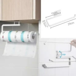 Självhäftande Hållare för Hushållspapper Handdukskrok Vit