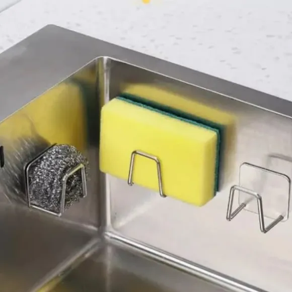 Självhäftande Krok Hållare för Disksvamp Rostfritt Stål