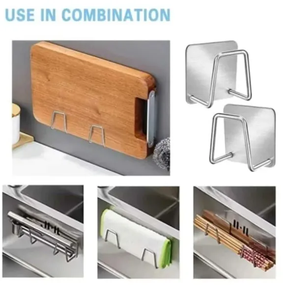 Självhäftande Krok Hållare för Disksvamp Rostfritt Stål