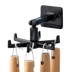 Självhäftande Krok Hållare för Köksredskap Svart