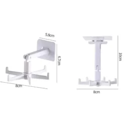 Självhäftande Krok Hållare för Köksredskap Vit
