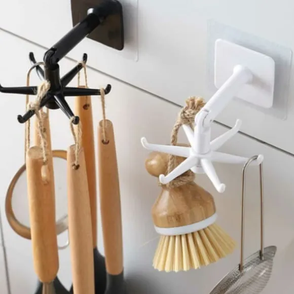 Självhäftande Krok Hållare för Köksredskap Vit