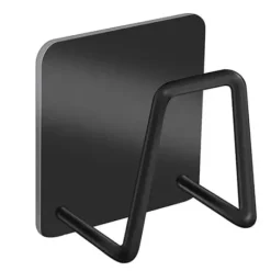 Självhäftande Krok Hållare för Disksvamp Rostfritt Stål Svart