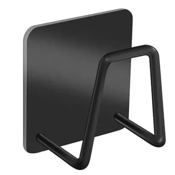 Självhäftande Krok Hållare för Disksvamp Rostfritt Stål Svart