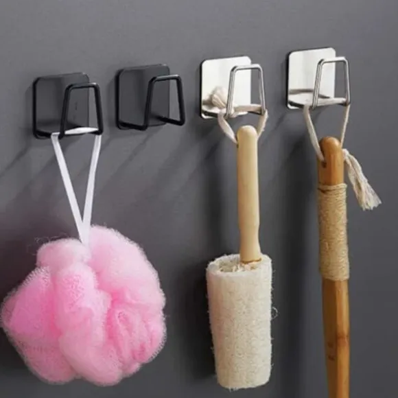 Självhäftande Krok Hållare för Disksvamp Rostfritt Stål Svart