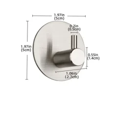 Självhäftande Väggkrokar i Rostfritt Stål, 4-pack