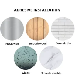 Självhäftande Väggkrokar i Rostfritt Stål, 4-pack