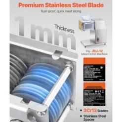 SJY-DQ90 Köttskärmaskinblad, 7 mm, Rostfritt Stål, Idealisk för Köttslider