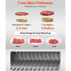 SJY-DQ90 Köttskärmaskinblad, 7 mm, Rostfritt Stål, Idealisk för Köttslider