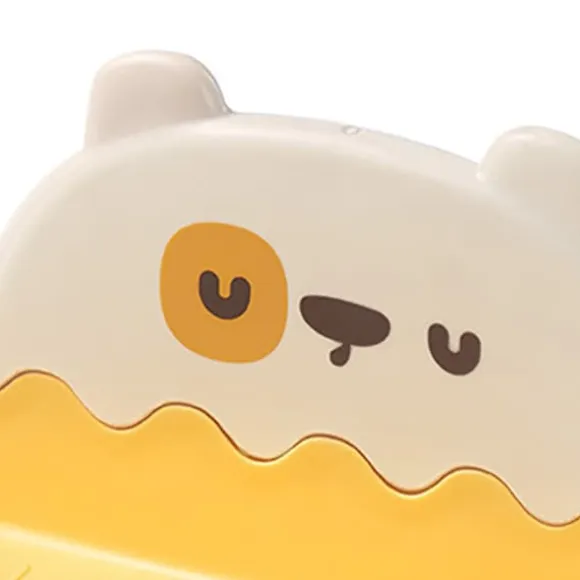 Skedstöd med lockhållare Förtjocka Förhindrar deformation Grytlock Kuggstöd för Hushållskök Gul