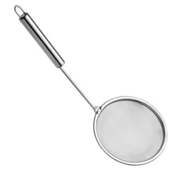 Skimmersked Fettsil Rostfritt stål Finmaskigt Långt handtag Hot Pot Skimmer för fettskum Kök M