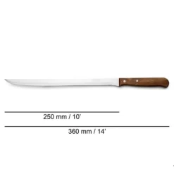 Skinkkniv - ARCOS - Latina 101300 - Nitrum rostfritt stål - Blad 25 cm - Komprimerat trä