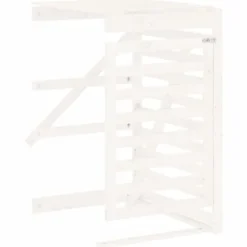 Skjulförlängning för sopkärl - Vit massiv furu | Färg: Vit | Storlek: Anpassningsbar