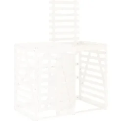 Skjulförlängning för sopkärl - Vit massiv furu | Färg: Vit | Storlek: Anpassningsbar