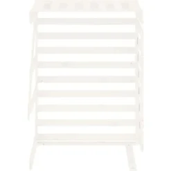 Skjulförlängning för sopkärl - Vit massiv furu | Färg: Vit | Storlek: Anpassningsbar