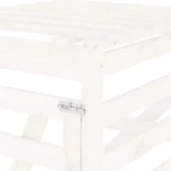 Skjulförlängning för sopkärl - Vit massiv furu | Färg: Vit | Storlek: Anpassningsbar