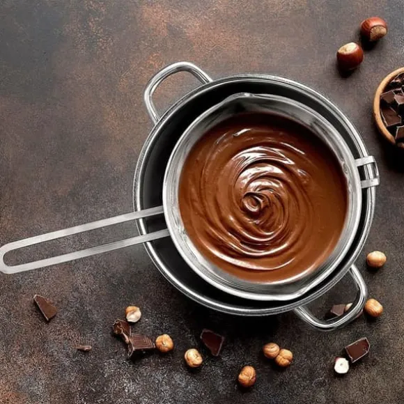 Skål för att smälta choklad, vax, metall, stål, 1,2L ORION 120296