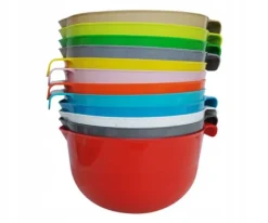 Skål, plastskål, 2 l, Ø19 cm, med pip, salladsskål, KÖK, POLEN