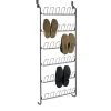 Sko- och entrémöbler - Wenko - Skoställ för dörr - 18 par - Svart - L 59 x H 151 x D 14 cm