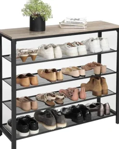 Skohylla - Skoförvaring med 4 hyllor Industriell Design 100 x 30 x 92,5 cm