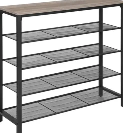 Skohylla - Skoförvaring med 4 hyllor Industriell Design 100 x 30 x 92,5 cm