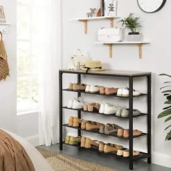 Skohylla - Skoförvaring med 4 hyllor Industriell Design 100 x 30 x 92,5 cm