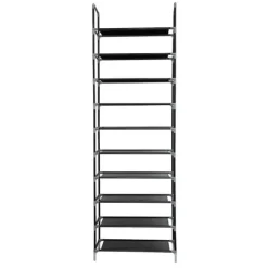 Skohylla för 20 par - Svart - 10 våningar