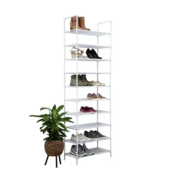 Skohylla för 20 par - Vit - 10 våningar