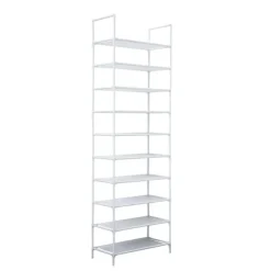 Skohylla för 20 par - Vit - 10 våningar