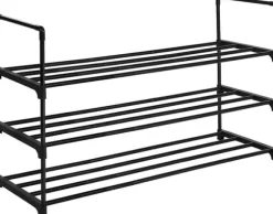 Skohylla med 3 hyllor, Skoförvaringsorgan i metall