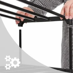 Skohylla med 3 hyllor, Skoförvaringsorgan i metall