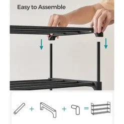 Skohylla med tre nivåer för upp till 12 par skor