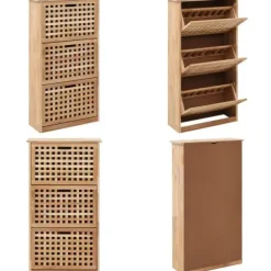 Skoskåp massivt valnötsträ 55x20x104 cm - Skoförvaring - Sko Förvaring - Home & Living