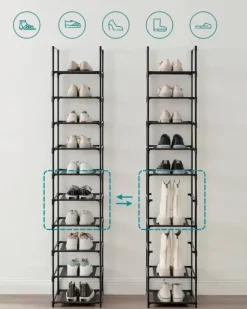 Skoställ 10 våningar 33 x 33 x 173 cm