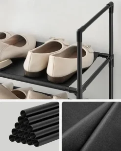 Skoställ 10 våningar 33 x 33 x 173 cm