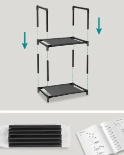 Skoställ 10 våningar 33 x 33 x 173 cm