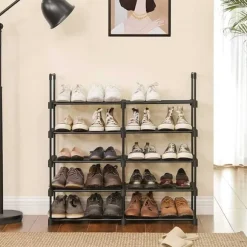 Skoställ, 10-facks metallställ för förvaring av skor, anpassningsbar design, metallram, platsbesparande ställ, för omklädningsrum, hall, 30 x 45 x 17 | CDON