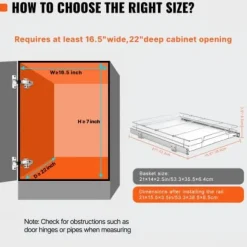 Skåpsorganisatör, 39,4x53,3x8,9 cm, Silver, Förvaring i stål