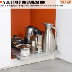 Skåpsorganisatör, 39,4x53,3x8,9 cm, Silver, Förvaring i stål