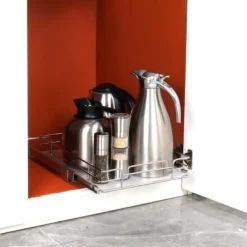 Skåpsorganisatör, 34x56,3x18,5 cm, Silver, Förvaring i stål