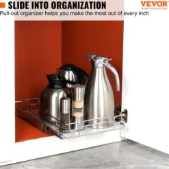 Skåpsorganisatör, 34x56,3x18,5 cm, Silver, Förvaring i stål