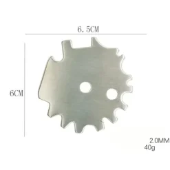 Skrapa för stekhäll i rostfritt stål, rund (blank, i lager)