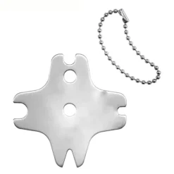 Skrapa för stekhäll i rostfritt stål, rund (blank, i lager)