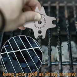 Skrapa för stekhäll i rostfritt stål, rund (blank, i lager)