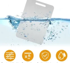 Skärbräda - dubbelsidig i Rostfritt Stål och Titan, 34x23 cm, BPA-Fri för Kök